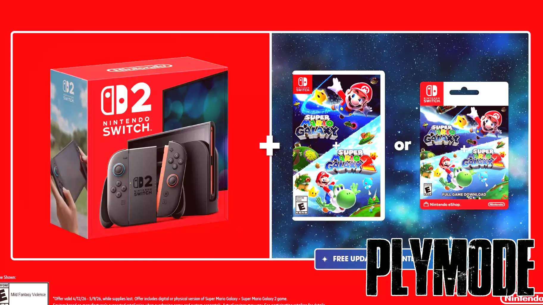 Nintendo Switch 2 bundle with Mario Galaxy games discounted for limited time