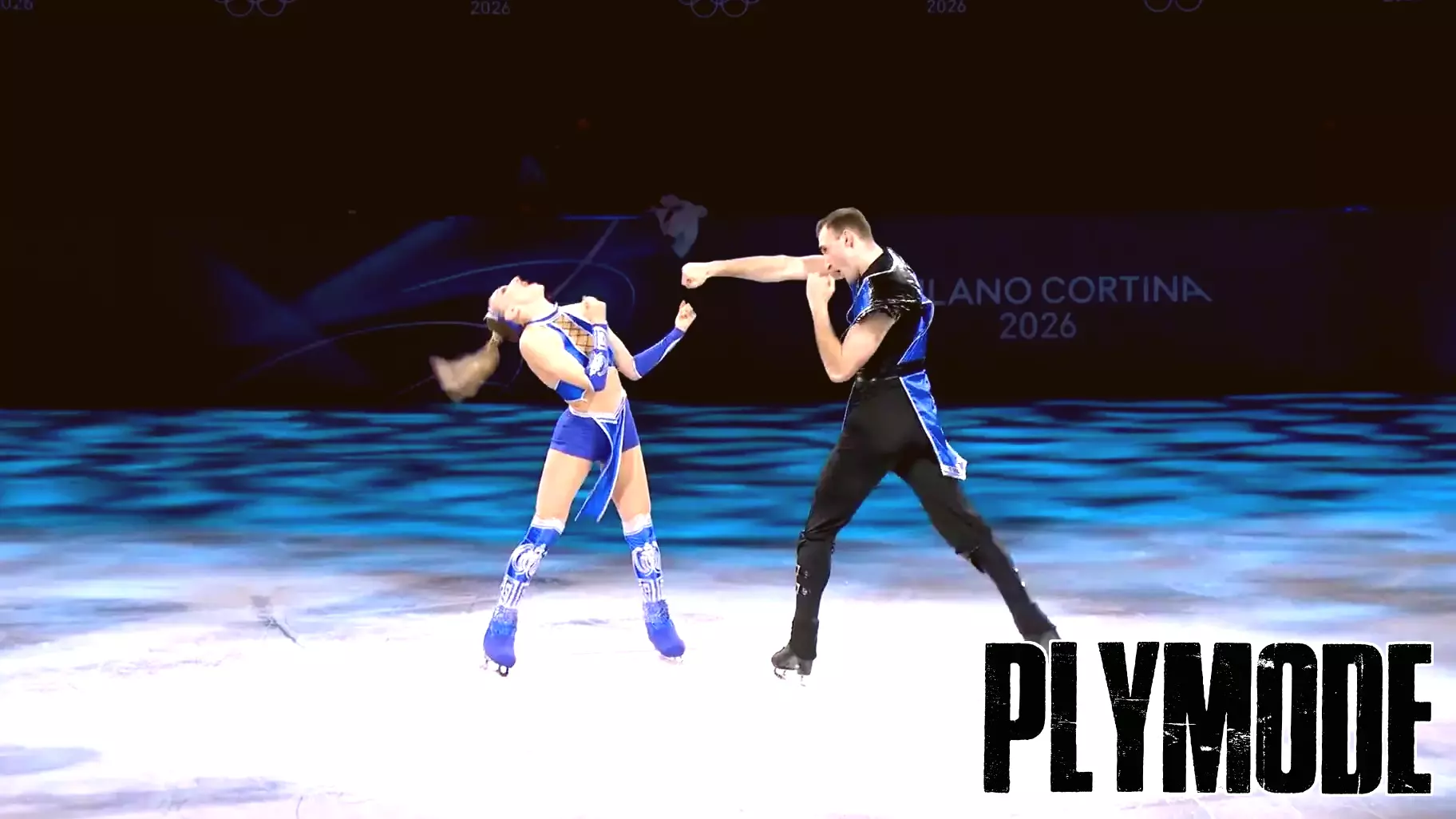 Olympic figure skaters celebrate their milestone medal win with a Mortal Kombat routine